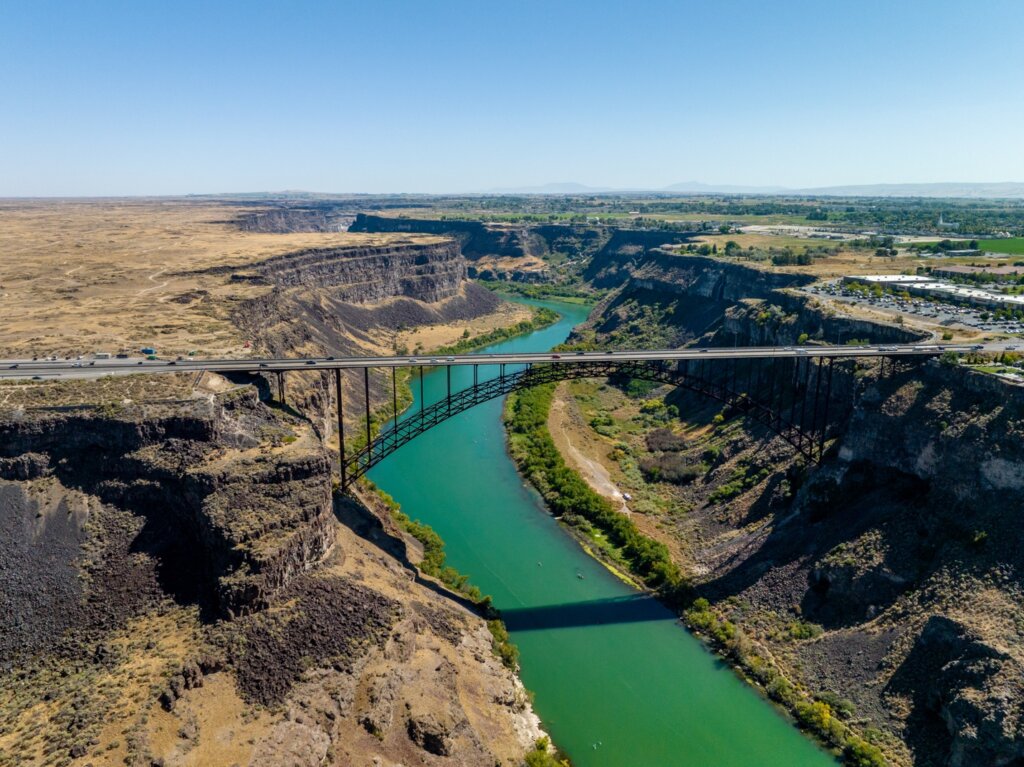 Perrine Bridge spanning the Snake River Canyon near Twin Falls